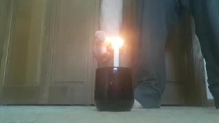Extinguishing a Candle With a Cumshot